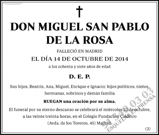 Miguel San Pablo de la Rosa